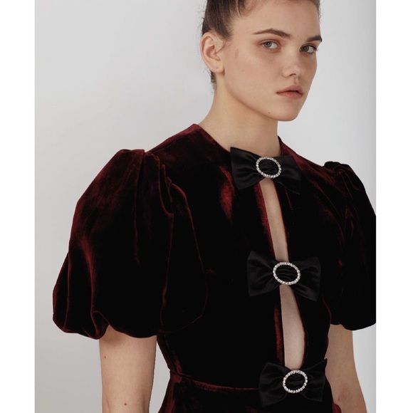 Marianna Senchina Bow Blouse in Marsala - Picture 2 of 3